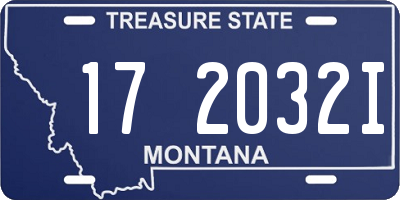 MT license plate 172032I