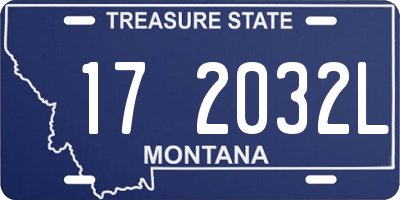 MT license plate 172032L