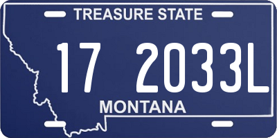 MT license plate 172033L
