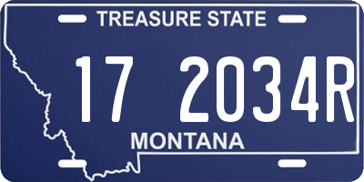 MT license plate 172034R