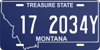 MT license plate 172034Y