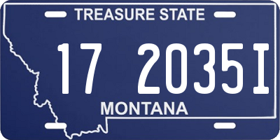 MT license plate 172035I