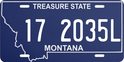 MT license plate 172035L