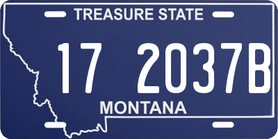 MT license plate 172037B