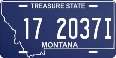 MT license plate 172037I