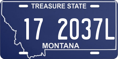 MT license plate 172037L