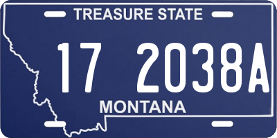 MT license plate 172038A