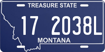 MT license plate 172038L