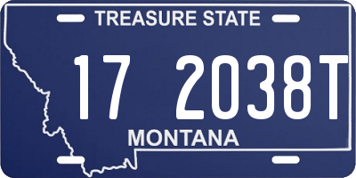MT license plate 172038T