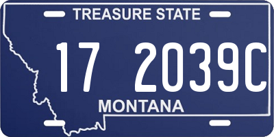 MT license plate 172039C