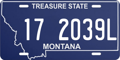 MT license plate 172039L