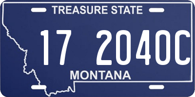 MT license plate 172040C