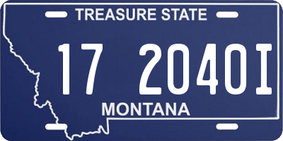 MT license plate 172040I