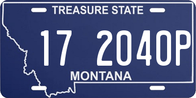 MT license plate 172040P