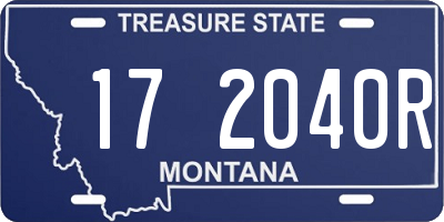 MT license plate 172040R