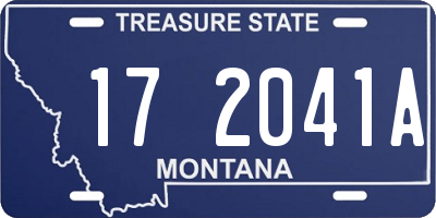 MT license plate 172041A