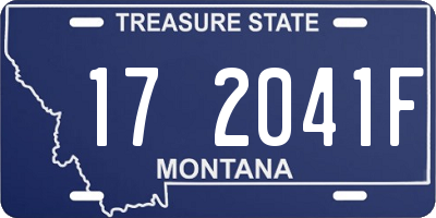 MT license plate 172041F