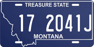 MT license plate 172041J