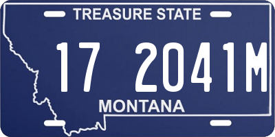 MT license plate 172041M