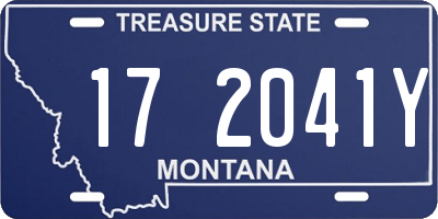 MT license plate 172041Y
