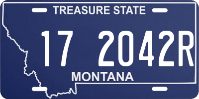 MT license plate 172042R
