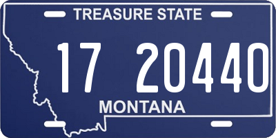 MT license plate 172044O