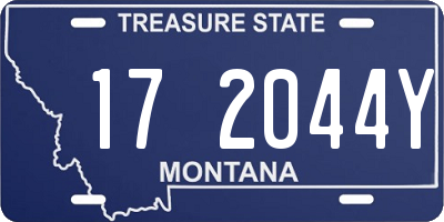 MT license plate 172044Y