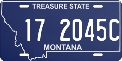 MT license plate 172045C
