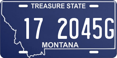MT license plate 172045G
