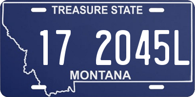 MT license plate 172045L