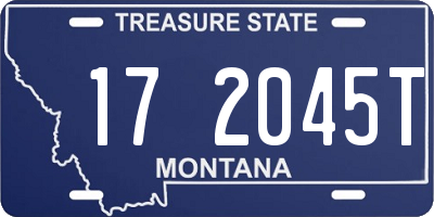 MT license plate 172045T