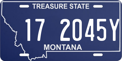 MT license plate 172045Y