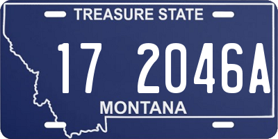 MT license plate 172046A