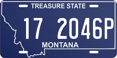 MT license plate 172046P