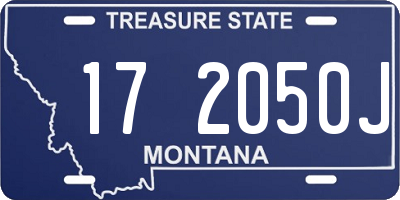MT license plate 172050J