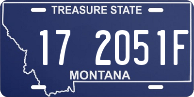 MT license plate 172051F