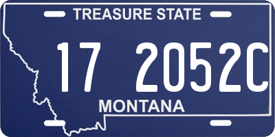 MT license plate 172052C