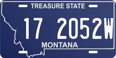 MT license plate 172052W