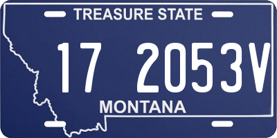 MT license plate 172053V