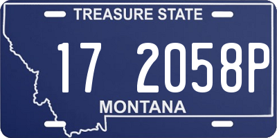 MT license plate 172058P