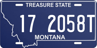 MT license plate 172058T