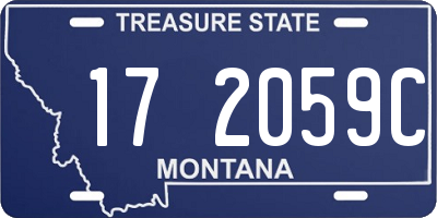 MT license plate 172059C