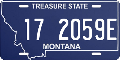 MT license plate 172059E
