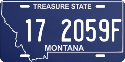 MT license plate 172059F