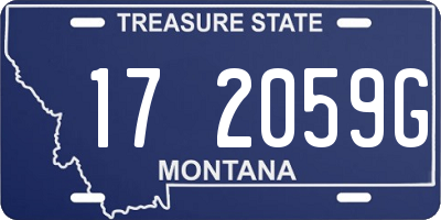 MT license plate 172059G