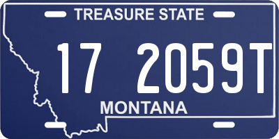 MT license plate 172059T