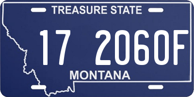 MT license plate 172060F