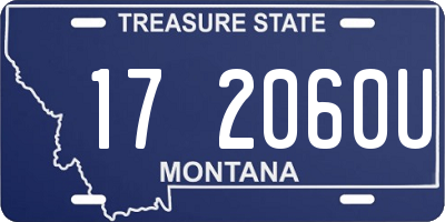MT license plate 172060U