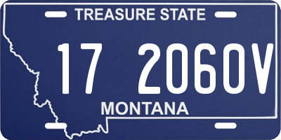 MT license plate 172060V