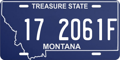 MT license plate 172061F